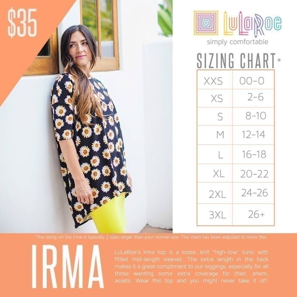 LuLaRoe Chevron Irma Top - Picture 8 of 9